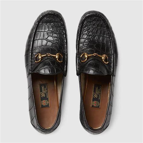 gucci 1953 crocodile|GUCCI Horsebit 1953 Leather Loafers for Men .